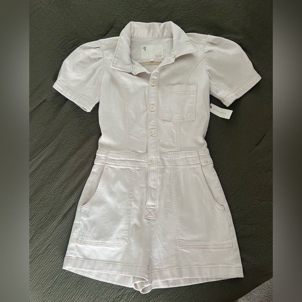 NWT Pilcro from Anthropologie Beige Romper size 6